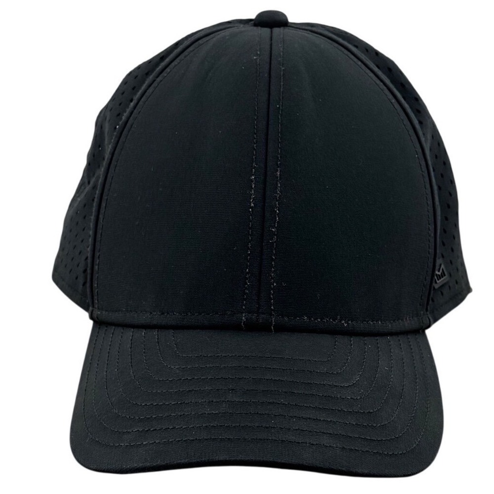 Melin A-Game Hydro Mens Golf Black Performance Snapback Hat Water Resistant
